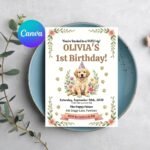 Paw-ty Birthday Invitation Template | Editable Kids Party Invite