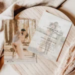 Elegant Black & White Wedding Invitation Overlay