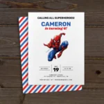 Spider-Man Birthday Invitation - Customizable Party Invite