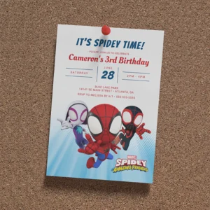 Spidey Birthday Invitation - Amazing Friends Party Invite