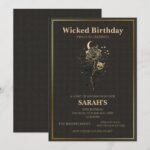 Witch Birthday Invitation - Wicked Party Card Design